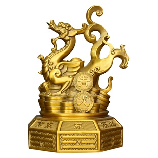 黄铜四神兽摆件青龙白虎朱雀玄武神兽四方位一套客厅装饰开业礼品