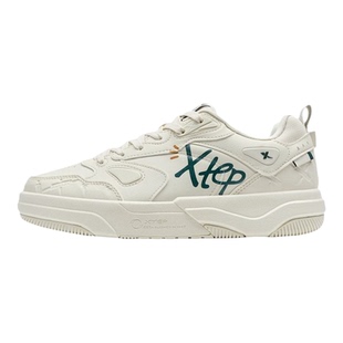 特步启浪lite男款2026春季新款休闲鞋运动鞋革面防滑974119310026