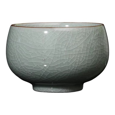 李廷怀汝窑天青色开片手工主人杯