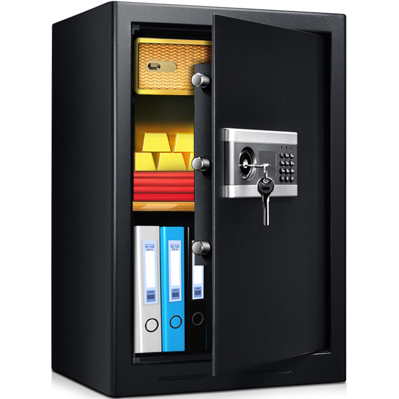 安锁办公保险箱大型文件保险柜高60cm家用小型密码保管箱全钢防盗