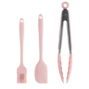 硅胶厨具烘焙套装一体式刮刀辅食铲子耐高温厨房烧烤刷食物夹油刷