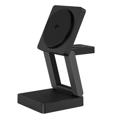 【iPhone17首选】三合一无线充电器qi2真15W磁吸magsafe可折叠适用苹果手机airpods耳机iwatch手表充电座3in