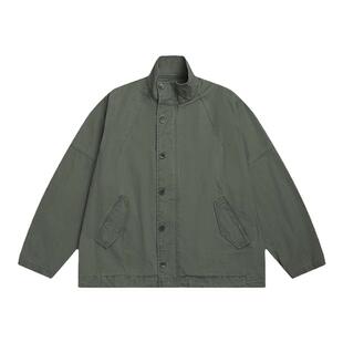 AWT24SS复古做旧水洗竹节肌理M51夹克 vintage感宽松工装外套男女