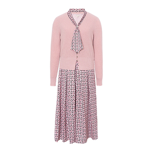 【美遇几何】JESSIE知性优雅连衣裙两件套秋季新款V领长袖中长款