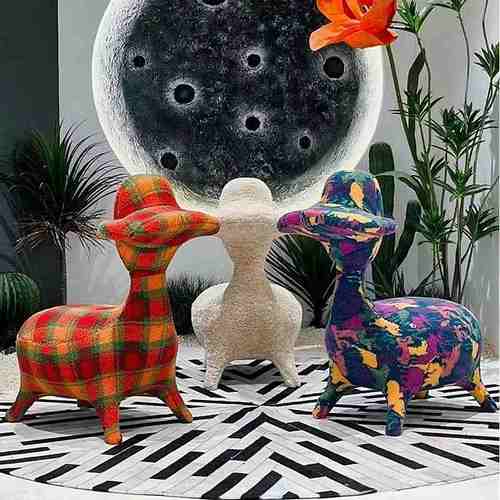 唐老鸭动物座凳手机椅客厅搭配凳子丑小鸭休闲椅中古美式小众设计