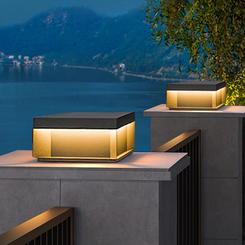 蒸客户外防水太阳能接电两用柱头灯别墅围墙柱子灯庭院大门围栏灯