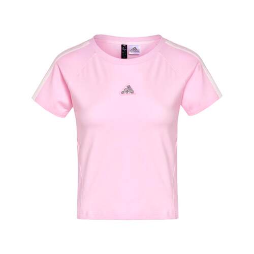 三条纹舞动系列短款修身舒适休闲短袖T恤女adidas阿迪达斯轻运动