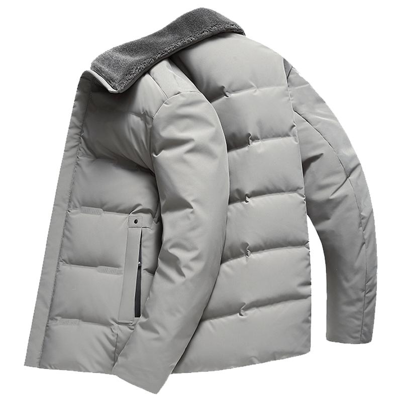 鸭鸭羽绒服男2025秋冬新款中老年翻领时尚潮流保暖爸爸装加厚外套
