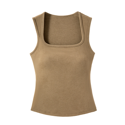 耐葵玻尿酸保暖带胸垫背心打底衫