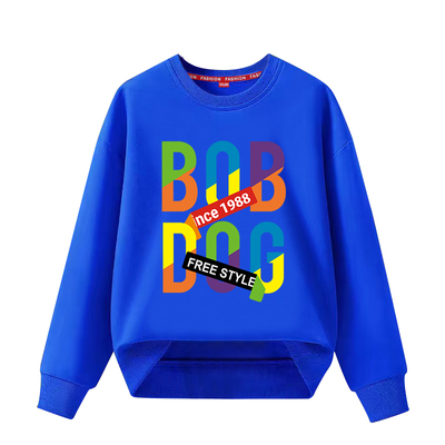 巴布豆圆领运动长袖纯棉