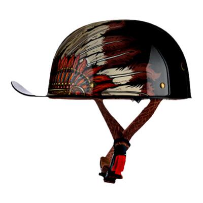 复古头盔透气内镜半盔个性飘盔