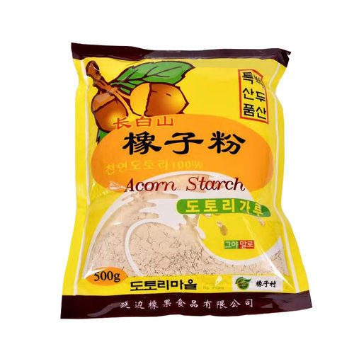 延边特产纯橡子淀粉500g朝鲜凉粉凉皮专用原料择子粉韩式橡子冻料