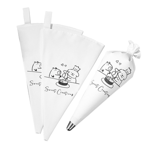 英国加厚棉布裱花袋反复使用和裱花嘴大号商用挤蛋糕奶油布袋烘焙