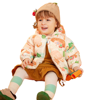 巴拉巴拉婴儿宝宝羽绒服男童女童加厚中长款外套冬装新款儿童童装