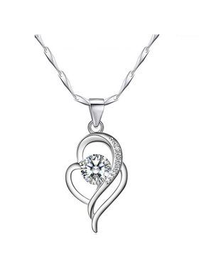 PT950铂金项链女士生日礼物女生送女友送老婆女神饰品表白k金礼盒