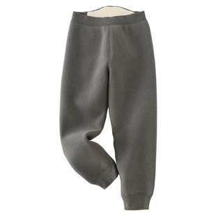 小猪班纳时尚新款德绒双层加厚保暖裤男女童羊毛可外穿打底绒裤