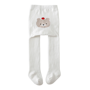 婴儿连裤袜冬加厚加绒棉宝宝打底裤女白色裤袜女童秋冬儿童打底袜