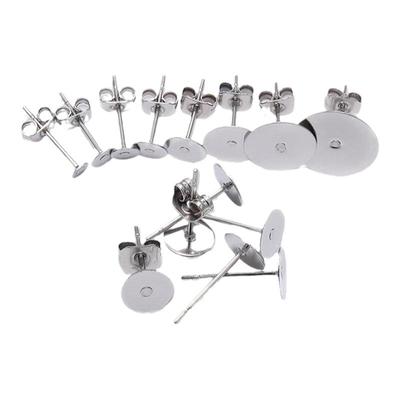 不锈钢平头针耳针+蝴蝶耳堵组合