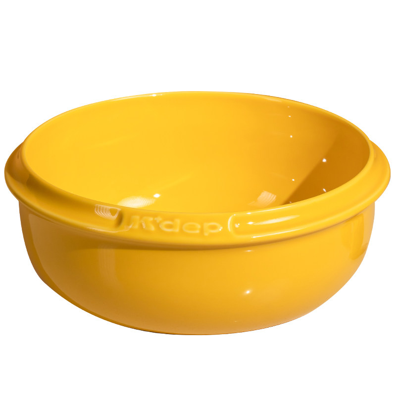 日本kdep凯得宝 和面盆陶瓷酸菜鱼盆碗盘 家用发面盆带盖揉面加厚