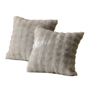 一默ins托卡皮草毛绒抱枕兔毛绒秋冬季牛奶绒沙发抱枕午睡空调枕