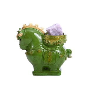 唐三彩小马手办盲盒马上有好运工位桌面装饰摆件招财公仔创意礼物