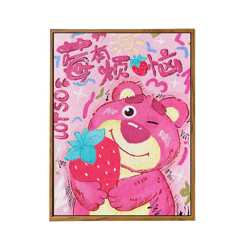 玫瑰花海哆啦A梦肌理画DIY儿童