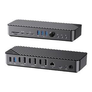 奥睿科22合1多功能扩展坞Mac/Win通用五屏异显8K高清HDMI转换器Displaylink多接口USB扩展器全功能HUB分线器