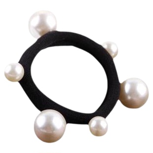 新款皮套气质珍珠头绳套装蕾丝花边丝带蝴蝶结皮筋韩版时尚发圈女