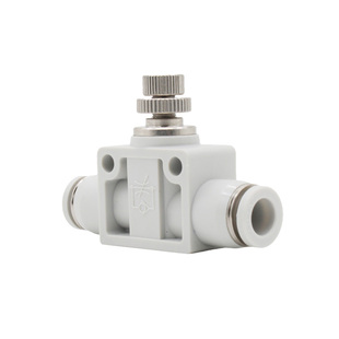 亚德客气动PSA管道8mm气管直通调速阀节流阀6mm快插调节接头10mm