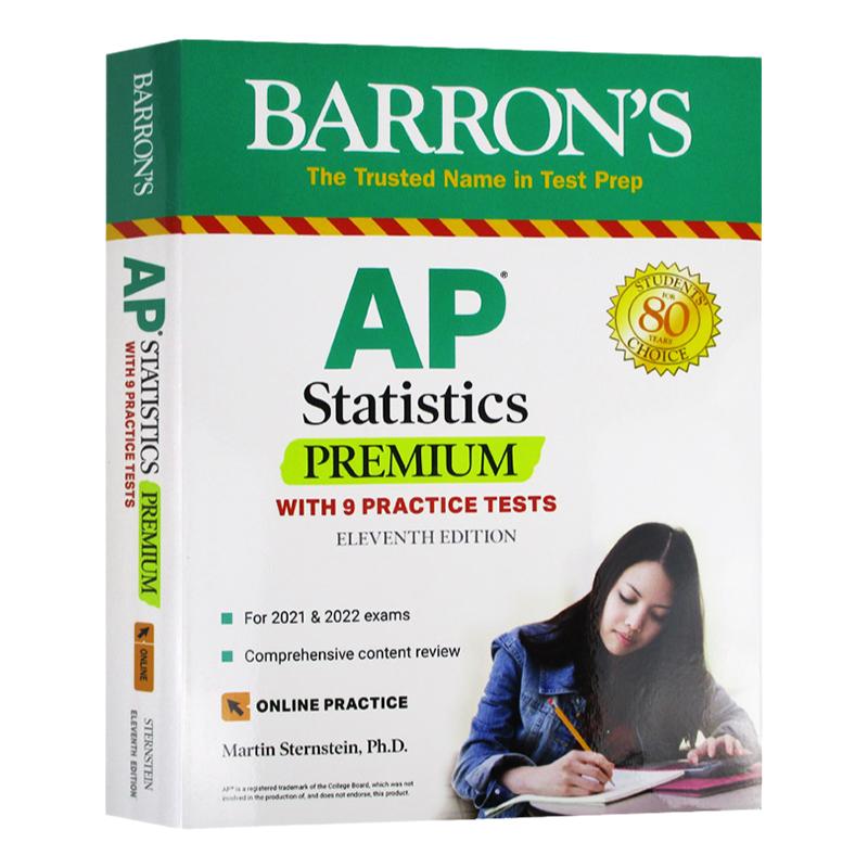 巴朗AP统计学 英文原版  AP Statistics Premium With 9 Practice Tests 附9练习测试 英文版进口原版英语考试用书