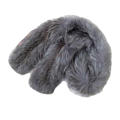 双面狐狸毛手工编织皮草大围巾