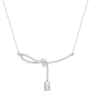 HEFANG何方极光丝带结锁骨链轻奢项链配饰女高级圣诞礼物