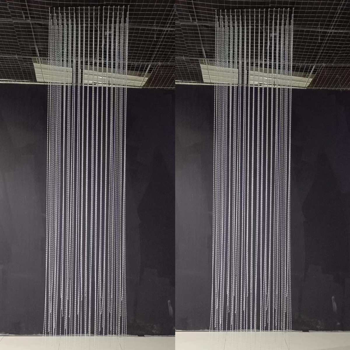 新款亚克力珠帘吊顶挂件婚庆道具水晶婚礼堂顶部装饰舞台背景珠链