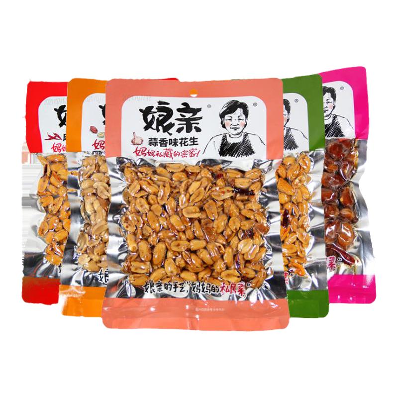 河南开封特产娘亲花生蚕豆150g五香蒜香味麻辣香辣牛肉味下酒菜