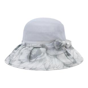 ELLE真丝防晒帽女夏季户外出游遮阳渔夫帽透气太阳帽桑蚕丝盆帽A
