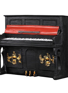 美式钢琴小摆件仿真乐器模型道具