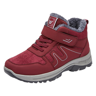 老人棉鞋女冬季妈妈软底舒适防滑中老年运动健步加绒保暖奶奶棉鞋