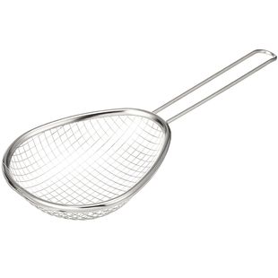 霜山日本进口漏勺304不锈钢家用捞饺子笊篱可悬挂厨房滤油沥水网