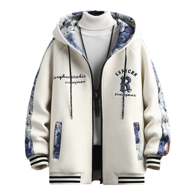 青少年加绒保暖外套男初中高