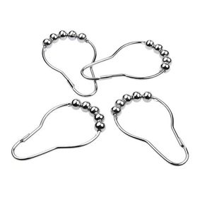 浴帘环葫芦型金属窗帘活扣滚珠挂环不锈钢色大号挂钩环床帘门帘