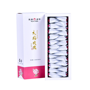 天福茗茶重瓣玫瑰花茶 广西贵港玫瑰花草茶茶叶便携小袋盒装120g