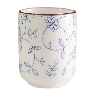 和风四季釉下彩陶瓷杯直口水杯啤酒杯开水家用茶杯热水杯摆台杯子