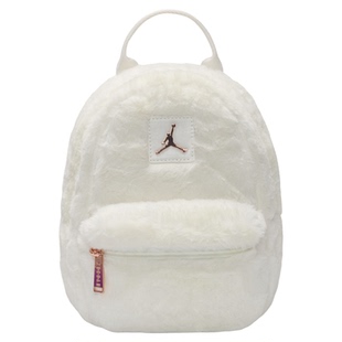 Nike/耐克JORDAN男女简约白色毛绒时尚便携双肩包HV8004-133-010