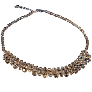 甲状腺术后遮挡疤痕正品施家奥地利水晶纯手工编女锁骨颈项链原创