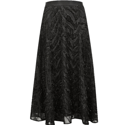 ONLY羽毛流苏设计长款半身裙