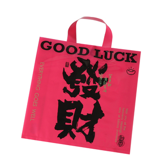 服装店手提袋竖版时尚塑料手提袋礼品袋包装袋防水潮男服装店袋子