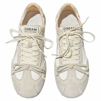 内增高3CM~蝴蝶结真皮德训鞋甜酷