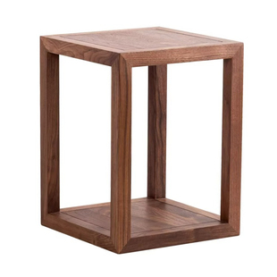 北美樱桃实木花架置物架客厅阳台花盆架落地式花几新中式现代简约