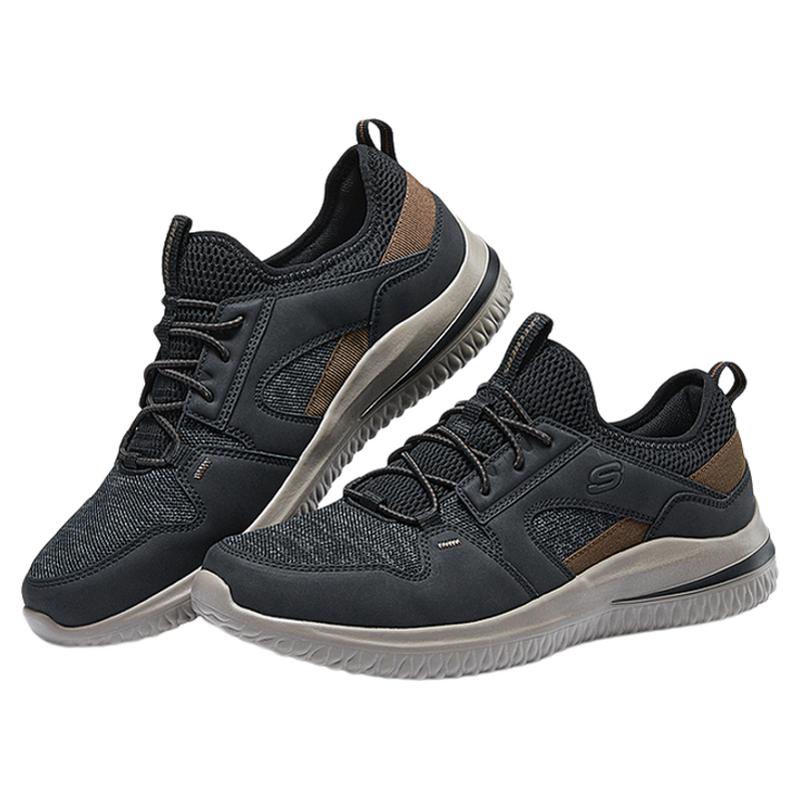 Skechers斯凯奇夏男轻质休闲鞋厚底高回弹舒适运动鞋软底舒适透气