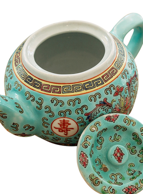 景德镇茶壶手绘陶瓷工艺摆设